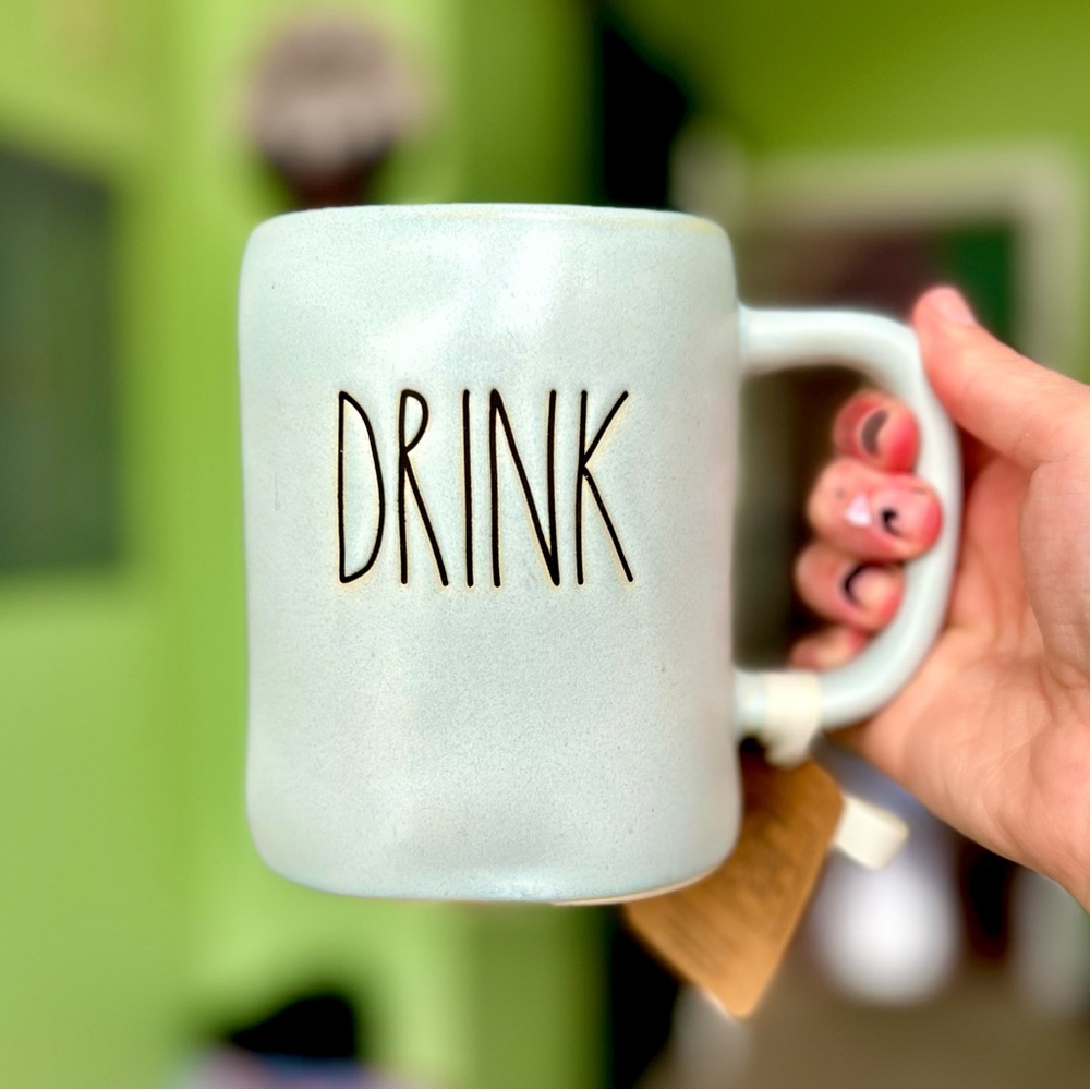 Rae Dunn White "DRINK" Ceramic Mug